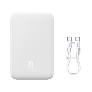 Powerbank Magnetic Mini 20000 mAh 20W + kabel USB-C biały