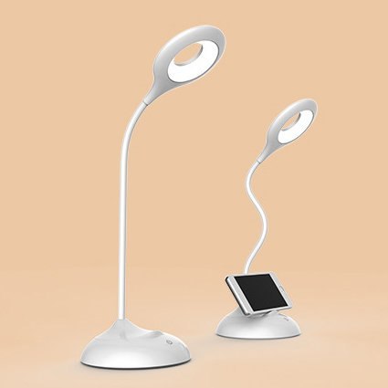 Bezprzewodowa lampka LED kosmetyczna do czytania pracy + kabel micro USB - biały