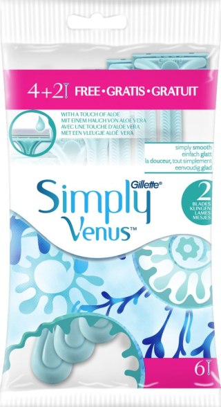 Gillette Simply Venus Jednorazowa Maszynka do Golenia 6 szt.