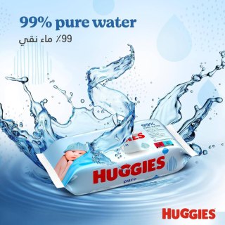 Huggies Pure Chusteczki Nawilżone 56 szt.