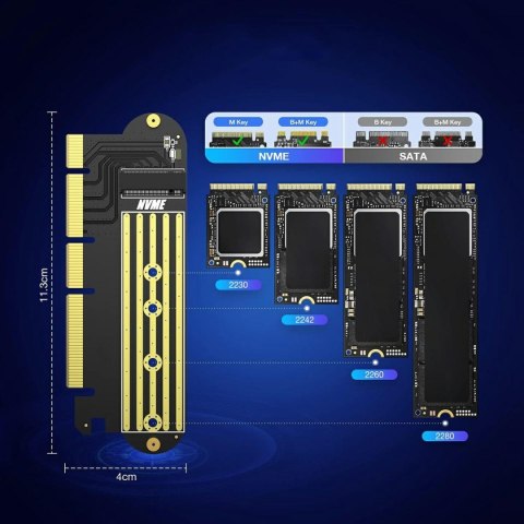 AK342 Adapter pci-e x16 - m.2 nvme