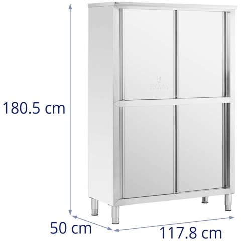 Szafa gastronomiczna magazynowa ze stali nierdzewnej drzwi suwane 180x118x50cm