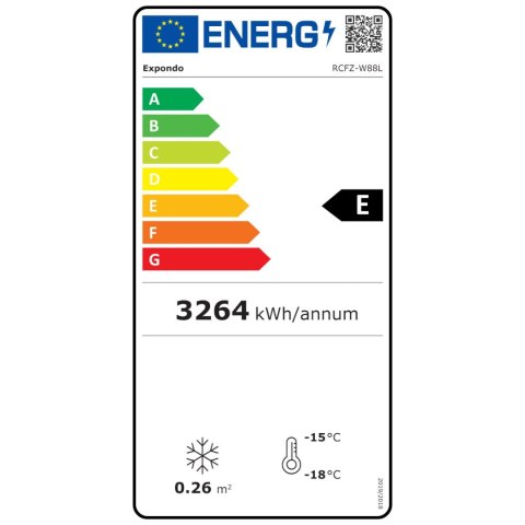 Zamrażarka szufladowa przeszklona z zamkiem do -24deg;C 88L