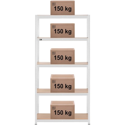 Regał magazynowy metalowy 5 półek 750 kg 100 x 60 x 197 cm szary