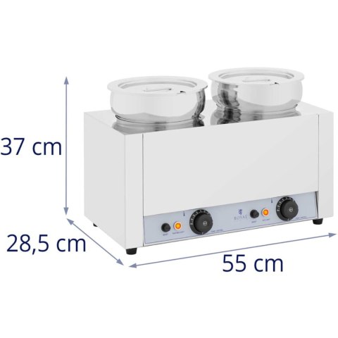 Bemar elektryczny podgrzewacz stacja do zupy fondue czekolady 1000 W 2 x 7 l