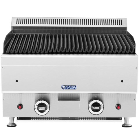 Grill lawowy na gaz ziemny ryflowany 50 x 47 cm 2 x 7200 W