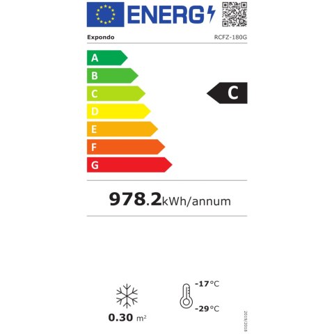 Zamrażarka skrzyniowa przeszklona do lodów mrożonek 180 l 180 W