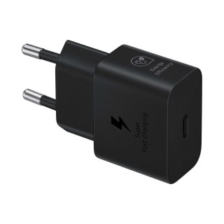 Ładowarka sieciowa Samsung GaN 25W SFC z kablem USB-C czarna