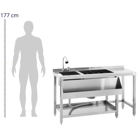 Stacja stoisko barmańskie koktajlowe drink bar ze zlewem 66 x 106 x 136 cm