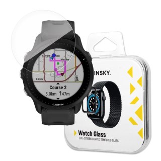 Szkło hartowane 9H na cały ekran Garmin Forerunner 955 z czarną ramką Full Glue