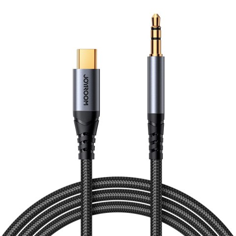 Kabel audio stereo do telefonu AUX 3.5 mm mini jack - USB-C 1.2m czarny