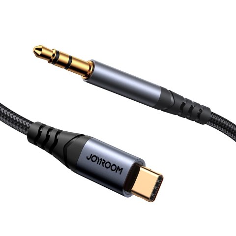 Kabel audio stereo do telefonu AUX 3.5 mm mini jack - USB-C 1.2m czarny