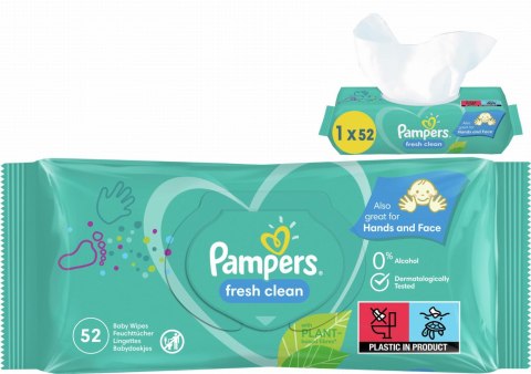 PAMPERS Chusteczki Nawilżane Fresh Clean 52 szt. - 1 op.