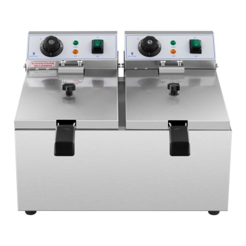 Frytownica podwójna gastronomiczna elektryczna 230 V 2 x 3200W 2 x 8 L