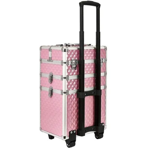 CA19C Kufer na kółkach 3w1 61x36x25 pink