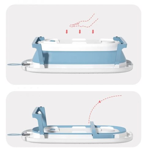 DA141 Wanna dla dzieci składana turystyczna silikon niebieska