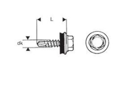 WKRĘT SAMOWIERTNY 4.8*20MM RAL 9011