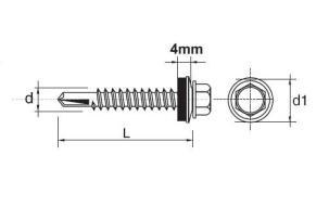 WKRĘT SAMOWIERTNY IMPAX Z EPDM #3.5MM RAL1002 4.8*19MM