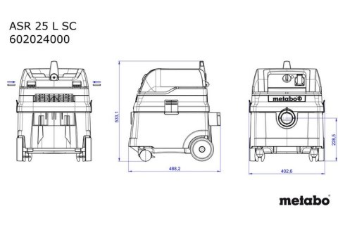 ODKURZACZ PRZEMYSŁOWY ASR 25 L SC