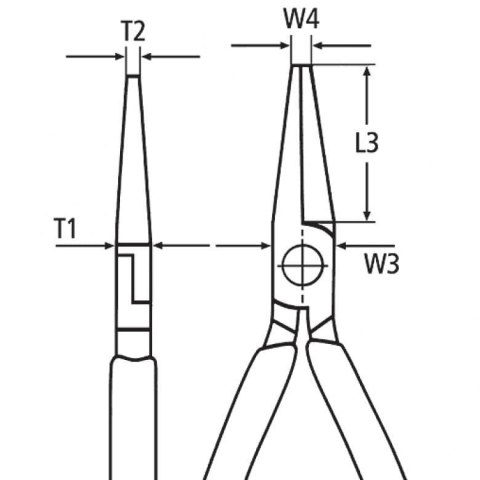 SZCZYPCE PŁASKIE WYDŁUŻONE IZOLOWANE 160MM