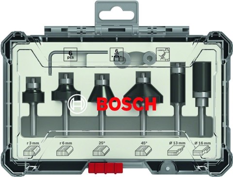 ZESTAW FREZÓW 6 SZT. TRIM&EDGING UCHWYT 6MM