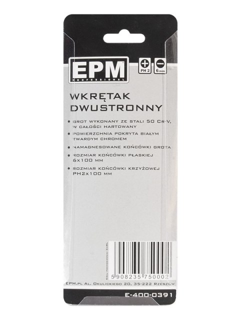 WKRĘTAK ODWRACALNY 220MM Z BITEM PH2*6.0MM