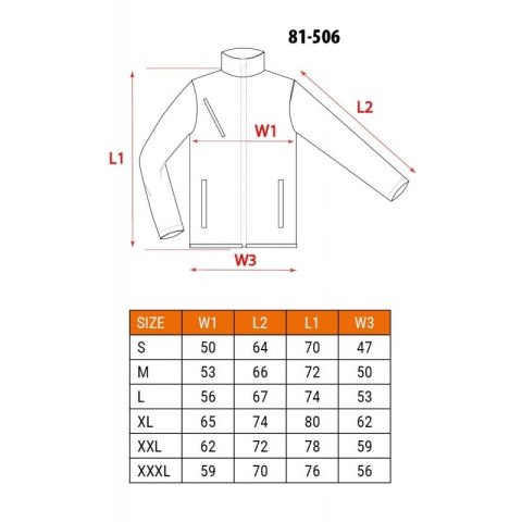 BLUZA POLAROWA PREMIUM, WZMOCNIENIA Z CORDURY, ROZMIAR L