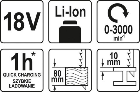 PIŁA SZABLASTA 18V BEZ AKUMULATORA