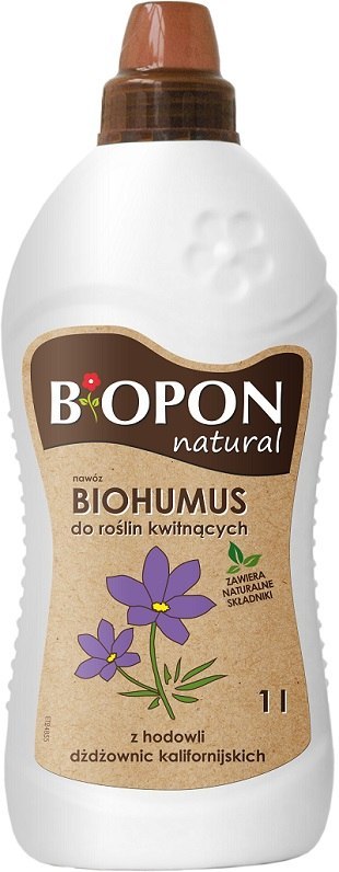 BIOHUMUS. -- DO ROŚLIN KWITNĄCYCH PŁYN 1L