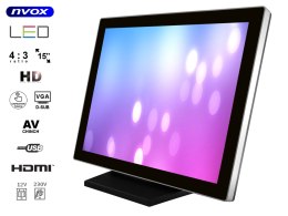 Monitor dotykowy led 15cali vga hdmi 12v 230v