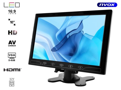 Monitor led 10cali cali hd z hdmi vga av 12v 230v