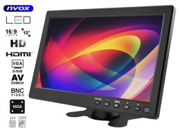 Monitor led 10cali cali hd z hdmi vga usb av 12v