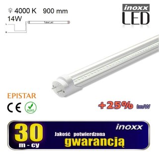 Świetlówka led 90cm 14w t8 4000k g13 neutralna przezroczysta jednostronna