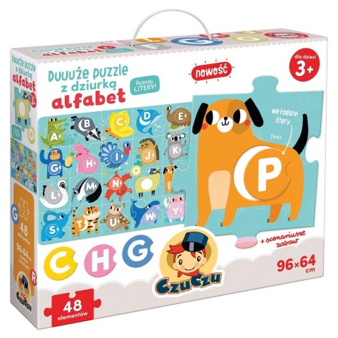 CzuCzu: Duuuże puzzle z dziurką Alfabet 3+