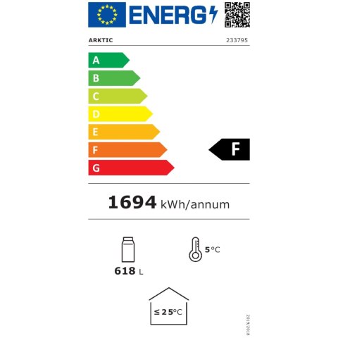 Witryna szafa chłodnicza z podświetlanym panelem reklamowym 750L