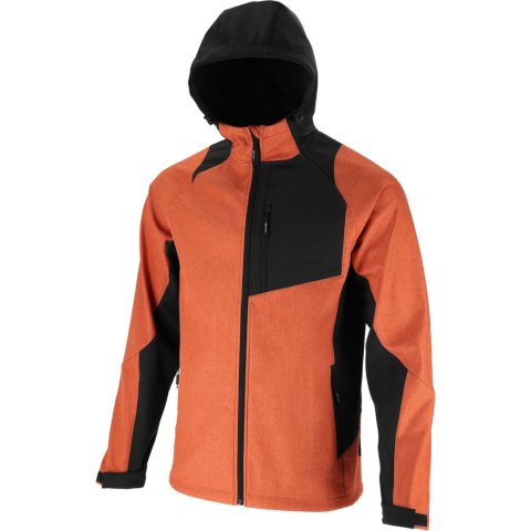 Kurtka softshell z kapt. ceglasto-czarna, "2xl", ce, lahti