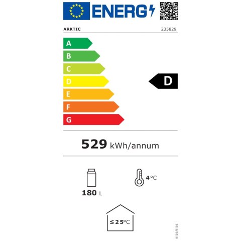 Lodówka chłodziarka barowa sklepowa na napoje 2-drzwiowa 4 półki 215 W 180 l - Hendi 235829