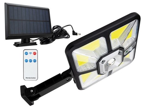 67-500# Lampa uliczna solarna z przewodem 5m 9cob z pilotem