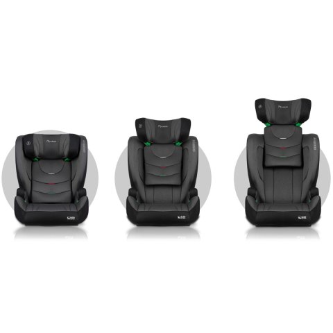 Fotelik samochodowy Nukido Louis Soft czarno-szary 15-36 kg ISOFIX