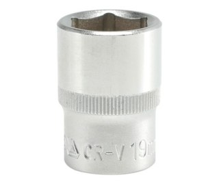 NASADKA KRÓTKA 6-KĄTNA CHROMOWANA 1/2'' 19MM