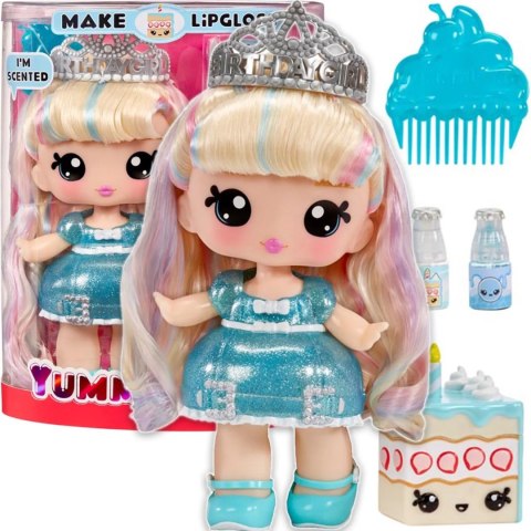 120742EUC Yummiland Large Doll + Lipgloss Pet- Callie Birthday Cake