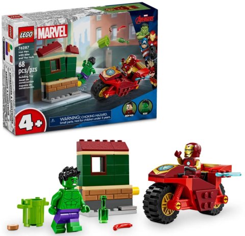 76287 - LEGO Super Heroes - Iron Man z motocyklem i Hulk