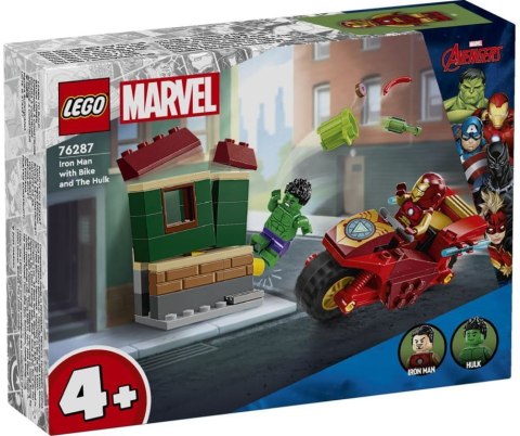 76287 - LEGO Super Heroes - Iron Man z motocyklem i Hulk