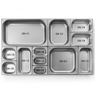 Pokrywka stalowa do GN Kitchen Line z wycięciem na chochlę GN 1/6 - Hendi 806968