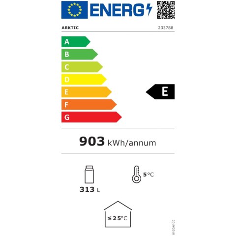 Witryna szafa chłodnicza z podświetlanym panelem reklamowym 360L