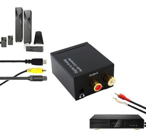 AK319A Konwer. spdif 2xrca+jack usb