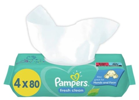 PAMPERS Chusteczki Nawilżane Fresh Clean 4 x 80 szt.