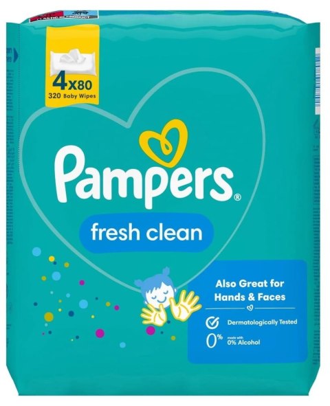 PAMPERS Chusteczki Nawilżane Fresh Clean 4 x 80 szt.