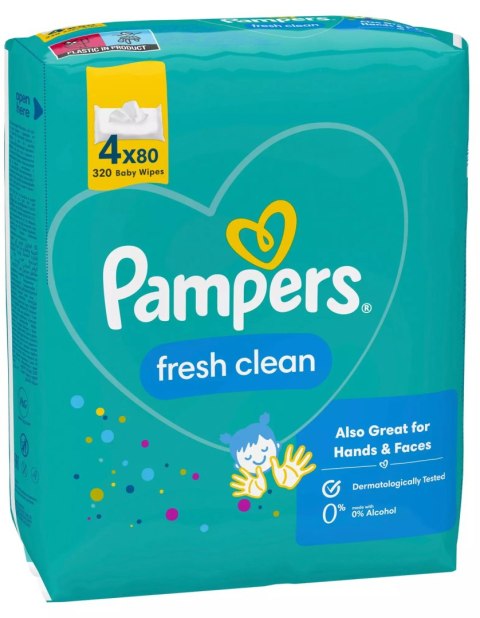 PAMPERS Chusteczki Nawilżane Fresh Clean 4 x 80 szt.