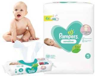 PAMPERS Chusteczki Nawilżane Sensitive 4 x 80 szt.